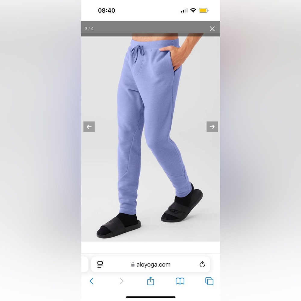 ALO Sweatpants Infinity Blue Small